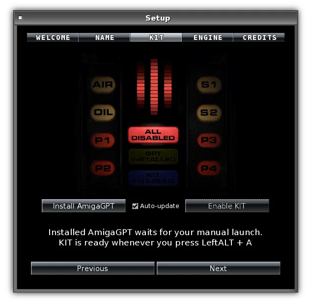 AmiKit Setup - KIT tab